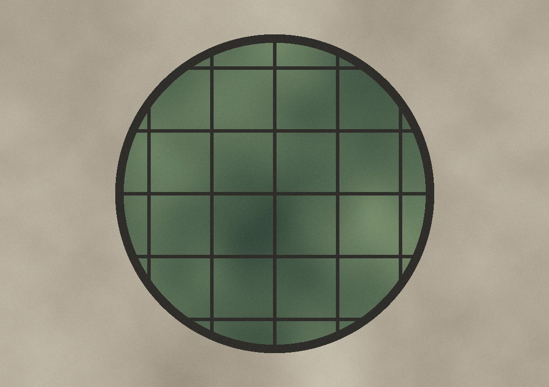 Abstract sample image of a round lattice window